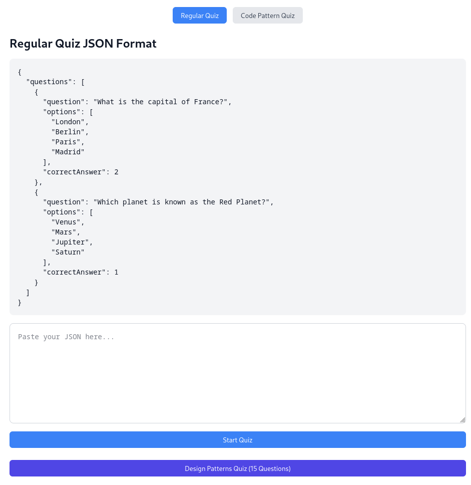 Json Quiz App